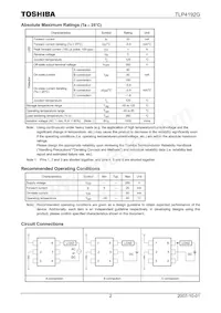 TLP4192G(F) Datasheet Page 2