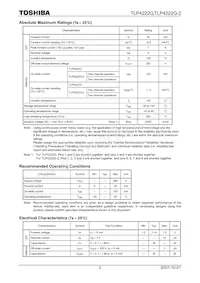 TLP4222G-2(F) Datasheet Pagina 2