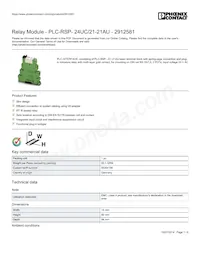 2912581 Datasheet Cover