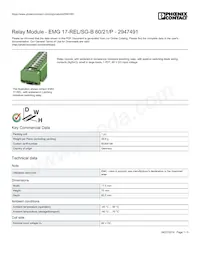 2947491 Datasheet Copertura