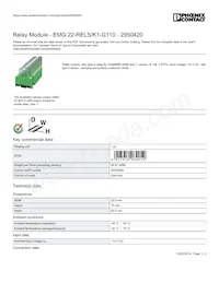 2950420 Datasheet Copertura