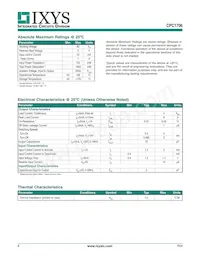 CPC1706Y Datasheet Pagina 2