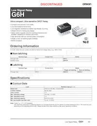 G6HU-2-DC9 Datasheet Cover