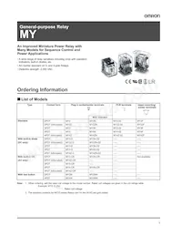 MY3F AC110/120 Datasheet Cover