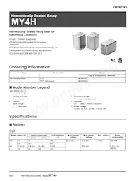 MY4H-US AC12 Datasheet Cover