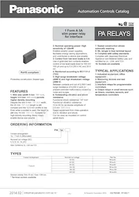 PA1A-9V Datasheet Cover