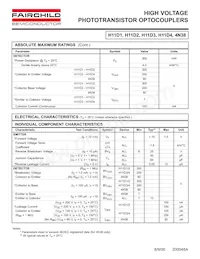 H11D4W Datasheet Page 2