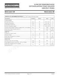 MOC3052TM Datasheet Pagina 2