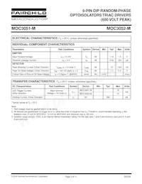 MOC3052TM數據表 頁面 3