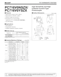 PC716V0YSZX Datenblatt Cover