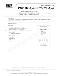 PS2502L-4-A Datasheet Cover