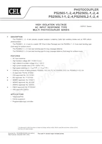 PS2565L-1-E3-K-A Datasheet Cover