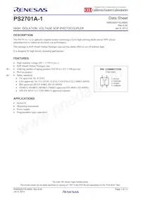 PS2701A-1-V-F3-P-A Datasheet Cover