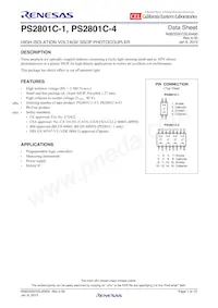 PS2801C-1Y-F3-A Таблица данных Обложка