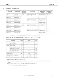 PS9115-F3-AX Datasheet Pagina 3