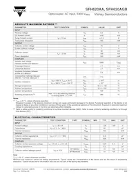SFH620AGB-X019T Datasheet Page 2