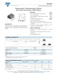 SFH640-3X007T Datasheet Cover