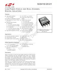 SI8421BB-D-ISR Datasheet Cover