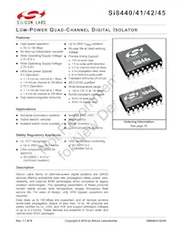 SI8445BB-C-IS1 Datasheet Cover