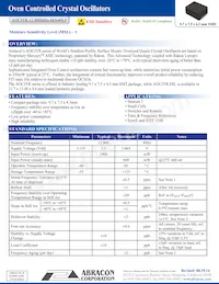 AOCJYR-12.800MHZ-M5649LF-T 데이터 시트 표지