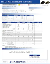 ASVMX-100.000MHZ-5ABD Datasheet Cover