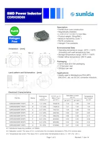 CDRH26D09NP-6R8PC 데이터 시트 표지