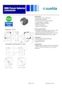 CDRH5D28RNP-8R0NC Datasheet Cover