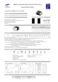 CIGT201210UH1R0MNE Datasheet Cover