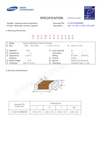 CL10C010CB8NNND 데이터 시트 표지