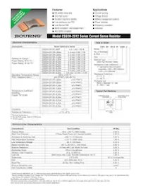 CSS2H-2512K-3L00FE Datasheet Cover