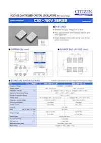 CSX-750VKBL35328000T Datasheet Cover