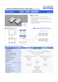 CSX-750VKBL35328000T Datasheet Copertura