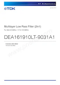DEA161910LT-9031A1 Datasheet Cover