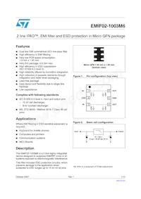 EMIF02-1003M6 Datasheet Cover