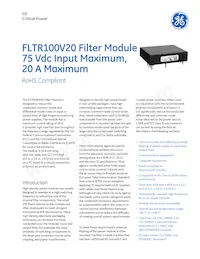 FLTR100V20數據表 封面