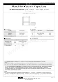 GRM1556T1H8R6CD01D Datasheet Copertura