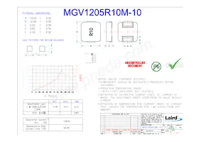 MGV1205R10M-10 Datasheet Cover
