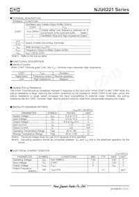 NJU6221CC-V-CT4 Datasheet Page 3