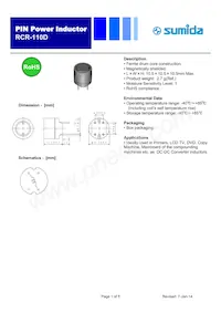 RCR110DNP-821L Datasheet Cover