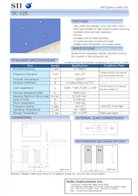SC12S-12.5PF20PPM Datasheet Cover