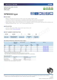 SPM4030T-2R2M Datasheet Cover