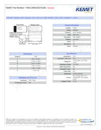 T491C106K016ZTAU00 데이터 시트 표지