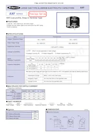 250AXF180M25X20 데이터 시트 표지