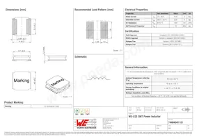 74404041101 Datasheet Copertura