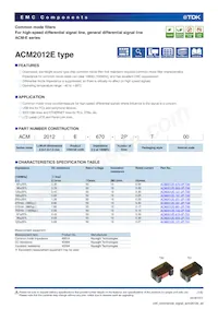ACM2012E-361-2P-T00 Datasheet Copertura