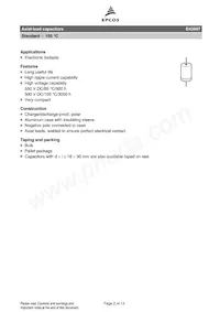 B43697B5336Q7 Datasheet Pagina 2