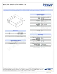 C1206R105K3RACT500 데이터 시트 표지