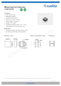 CDMT40D20HF-1R0NC Datenblatt Cover