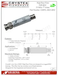 CHPFL-0025-BNC Datenblatt Cover