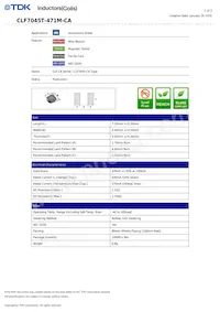 CLF7045T-471M-CA 데이터 시트 표지